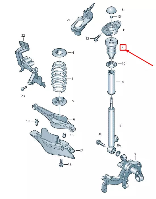 NEW VW SHARAN 7N REAR SHOCK ABSORBER STOP BUFFER 7N0511359D