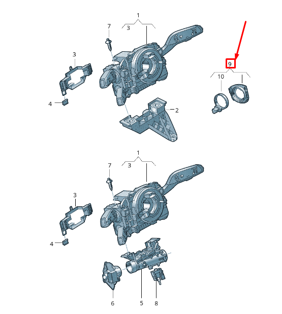 new audi q3 8u reader coil support 8x0953206a original