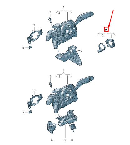 new audi q3 8u reader coil support 8x0953206a original
