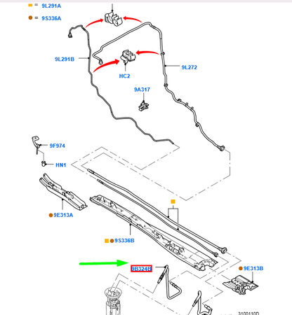 new ford mondeo mk3 fuel feed tube assy 6g91-9a324-ac 1435016 original