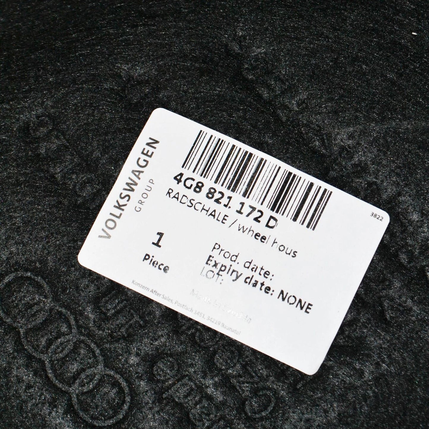 NEW AUDI A7 4G FRONT RIGHT WHEEL HOUSING LINER 4G8821172D