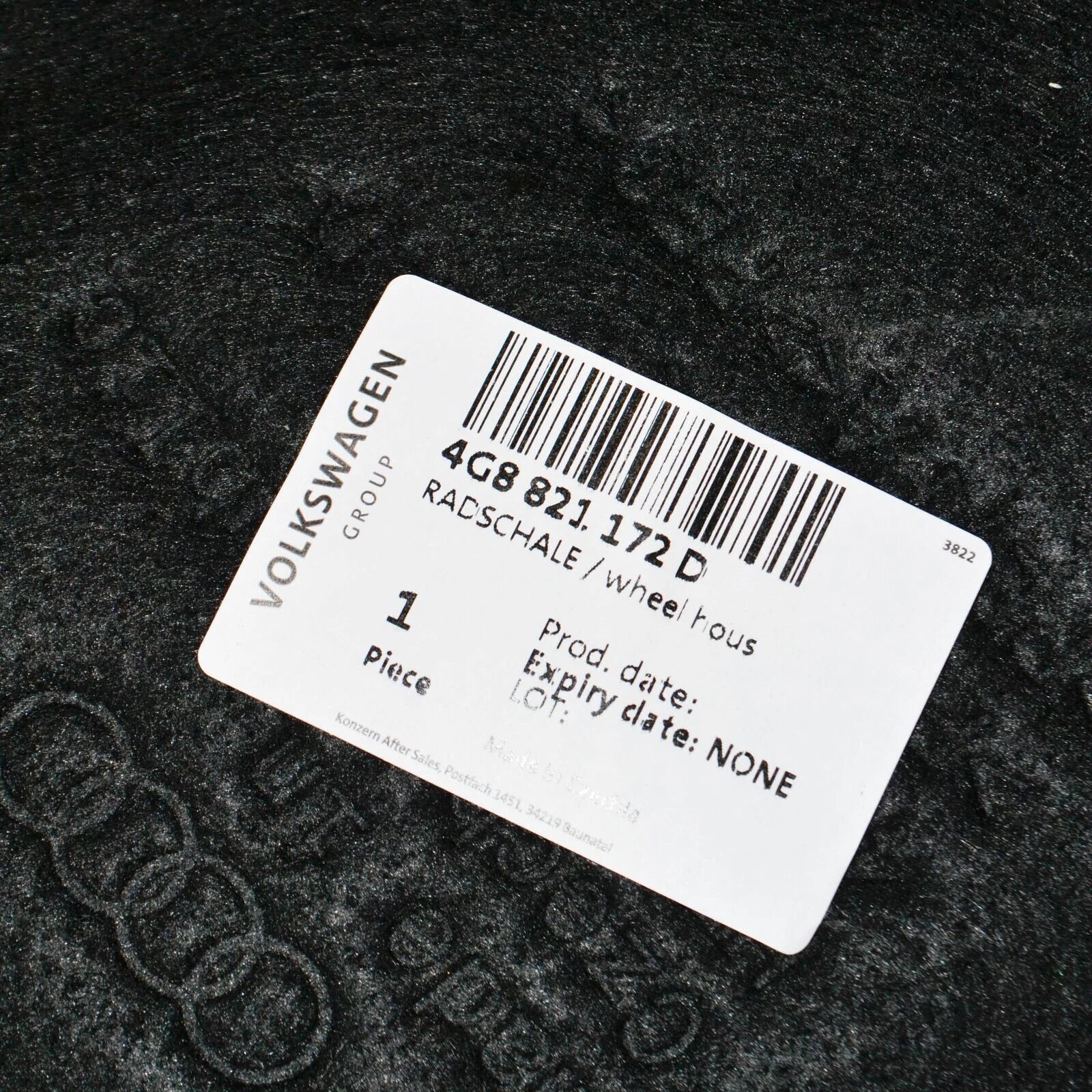 NEW AUDI A7 4G FRONT RIGHT WHEEL HOUSING LINER 4G8821172D