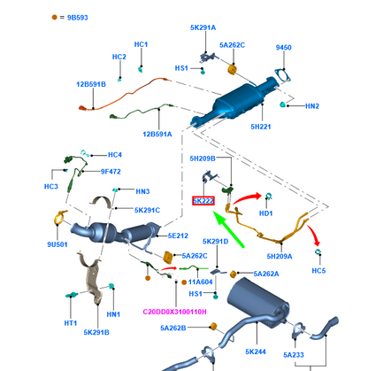 new ford kuga mk1 c394 centre exhaust mount bracket 1844984 original