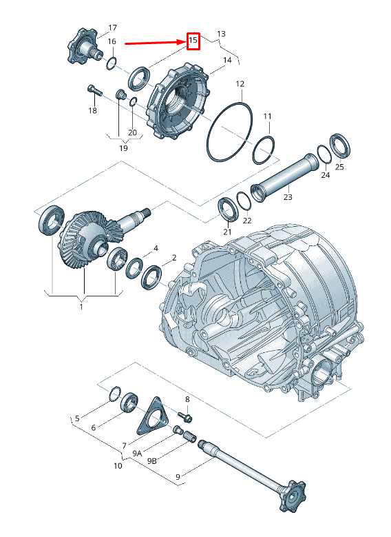 new audi a6 avant c6 right output shaft seal 09e409399a original
