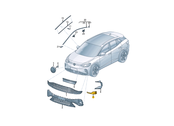 NEW VOLKSWAGEN ID.4 E21 FRONT LEFT BUMPER COVER PART 11A853665A9B9 ORIGINAL