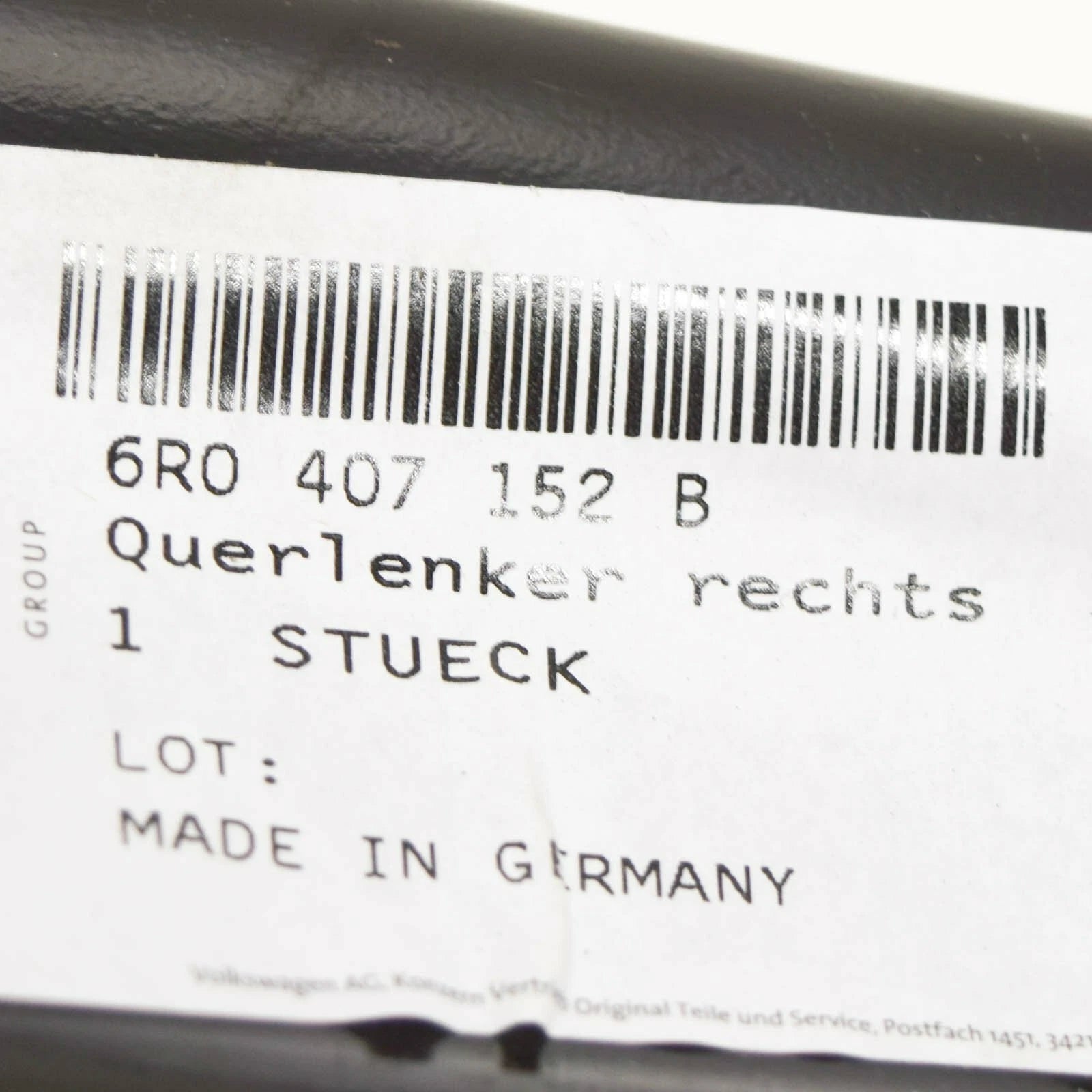 NEW AUDI A1 8X1 FRONT RIGHT LOWER CONTROL ARM 6R0407152B