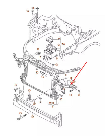 NEW AUDI A1 8X RIGHT HEADLIGHT BRACKET 8XA805608
