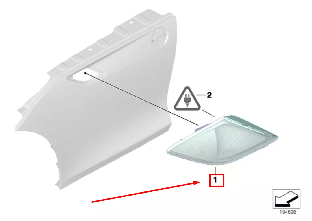 NEW BMW Z4 E89 FRONT RIGHT TURN INDICATOR LAMP 7191760 63137191760 ORIGINAL