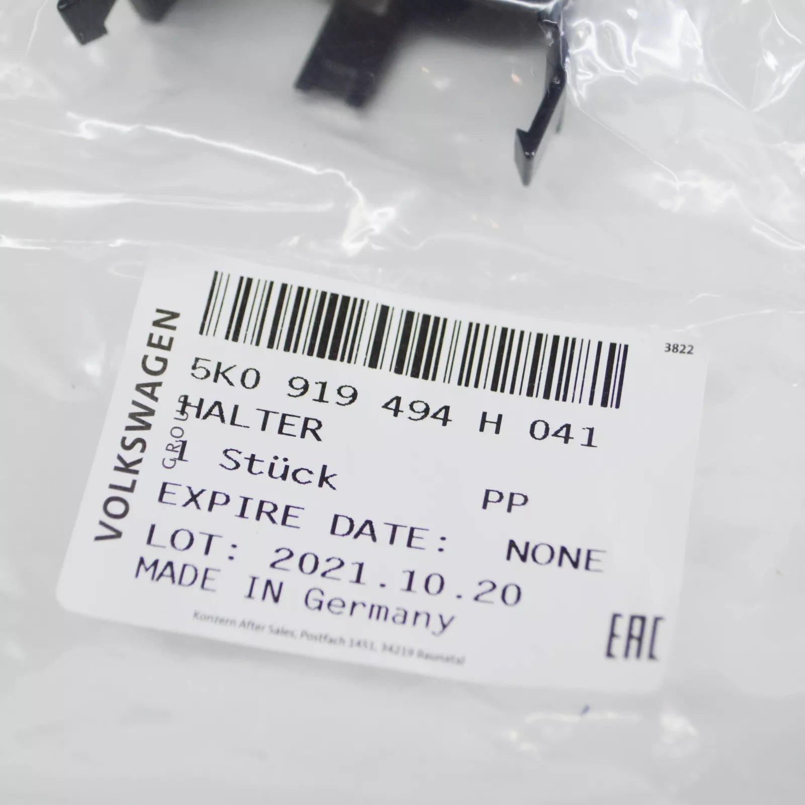 NEW VW GOLF VI 5K MK6 FRONT RIGHT PARKING SENSOR BRACKET 5K0919494H041 ORIGINAL