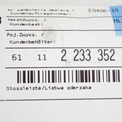 NEW BMW 3 E36 PROTECTIVE MOULDING FRONT 51112233352 2233352 ORIGINAL