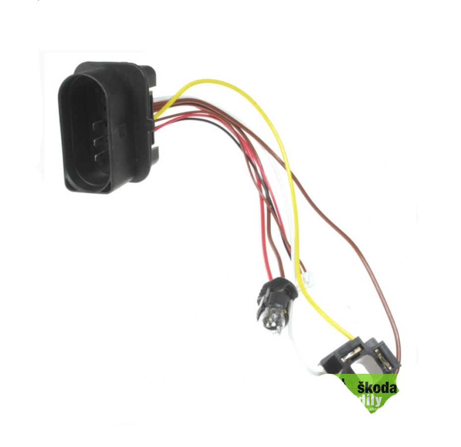 new skoda rapid nh headlight adapter cable loom 5jb941813 original
