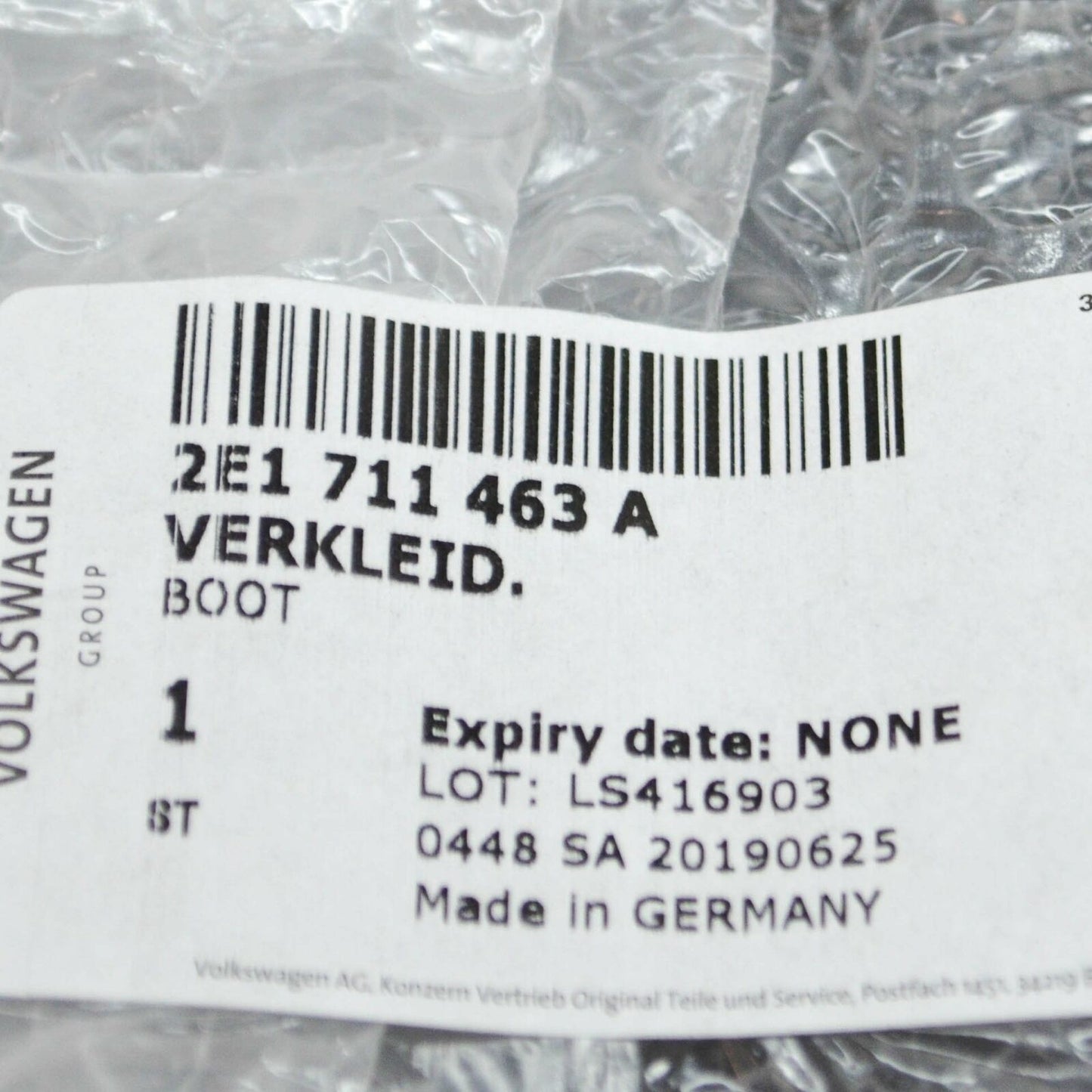 NEW VOLKSWAGEN CRAFTER 2E BRAKE LEVER TRIM LHD 2E1711463A ORIGINAL