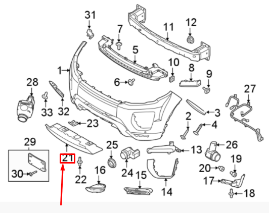 new lr range rover evoque l538 front bumper lower cover panel lr110345 original