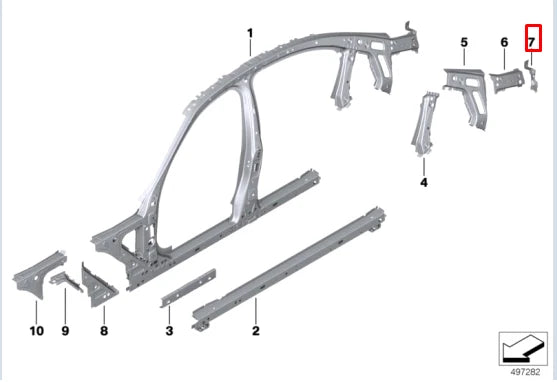 NEW BMW 3 G20 LEFT TENSION SPRING BRACKET 41007488103 ORIGINAL