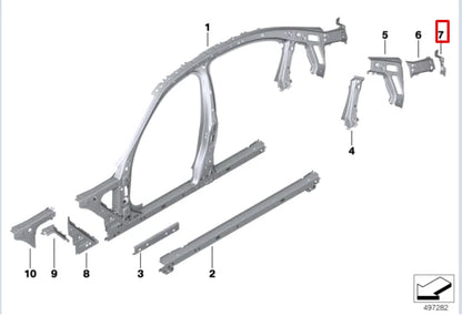 NEW BMW 3 G20 LEFT TENSION SPRING BRACKET 41007488103 ORIGINAL