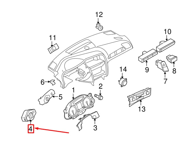 NEW AUDI A4 AVANT B8 HEADLIGHT SWITCH CONTROL UNIT 8K0941531AQWEP ORIGINAL