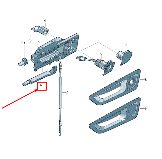 new audi r8 4s right door handle sensor 4s0927754 original