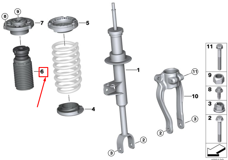 new bmw 5 touring g31 front shock absorber additional damper 31336866791