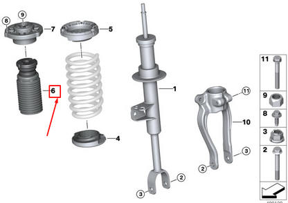 new bmw 5 touring g31 front shock absorber additional damper 31336866791