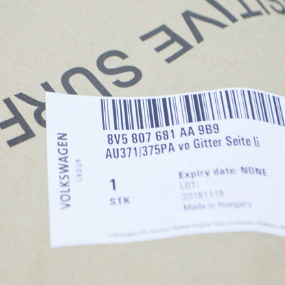 NEW AUDI A3 8V FRONT BUMPER LEFT AIR GUIDE GRILLE 8V5807681AA9B9 ORIGINAL