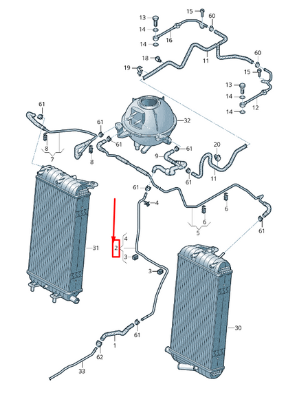 new audi r8 4s engine breather line 4s0121081l original