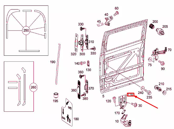 NEW MERCEDES-BENZ VITO W639 SLIDING DOOR LEFT BOTTOM BRACKET A6397630014