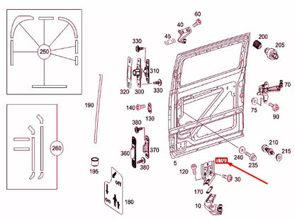 NEW MERCEDES-BENZ VITO W639 SLIDING DOOR LEFT BOTTOM BRACKET A6397630014