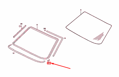 NEW MERCEDES-BENZ W123 WINDSHIELD OUTER MOLDING A1236711930 ORIGINAL