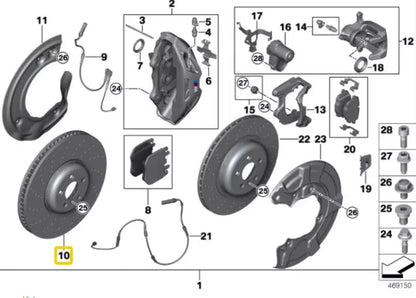 NEW BMW 1 F40 REAR VALVE DUST CAP SCREW COVER 34111163435 ORIGINAL