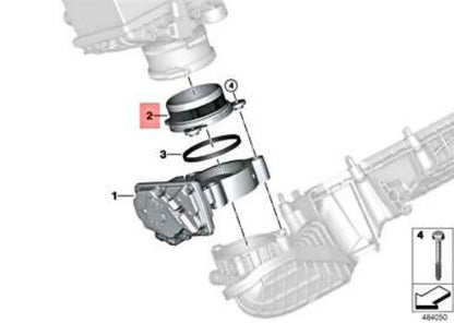 NEW BMW M5 F90 THROTTLE HOUSING HOSE CONNECTION 13547852405 ORIGINAL