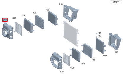 NEW MERCEDES-BENZ GLE W167 RIGHT RADIATOR AIR DUCT SEGMENT A1675053500 ORIGINAL
