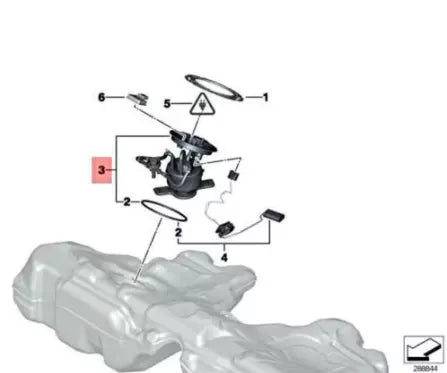 NEW BMW 5 F10 FUEL TANK PUMP 16117260648 7260648 ORIGINAL