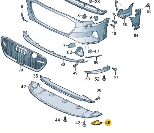NEW AUDI E-TRON SPORTBACK GEA FRONT RIGHT AIR GUIDE 4KE8076069B9