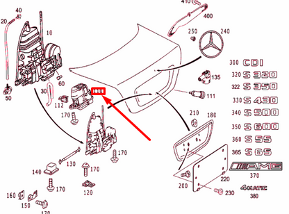 NEW MERCEDES-BENZ S W220 REMOTE TRUNK RELEASE HANDLE A2207501493 ORIGINAL