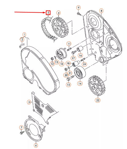 NEW AUDI A3 8L TIMING TOOTHED BELT 038109119M ORIGINAL