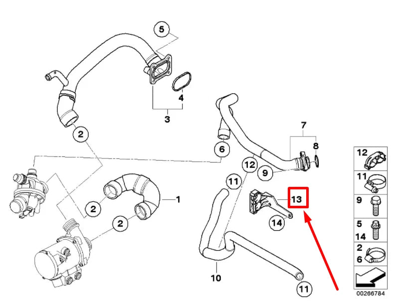 NEW BMW Z4 ROADSTER E89 COOLANT HOSE HOLDER 11537545387 7545387 ORIGINAL