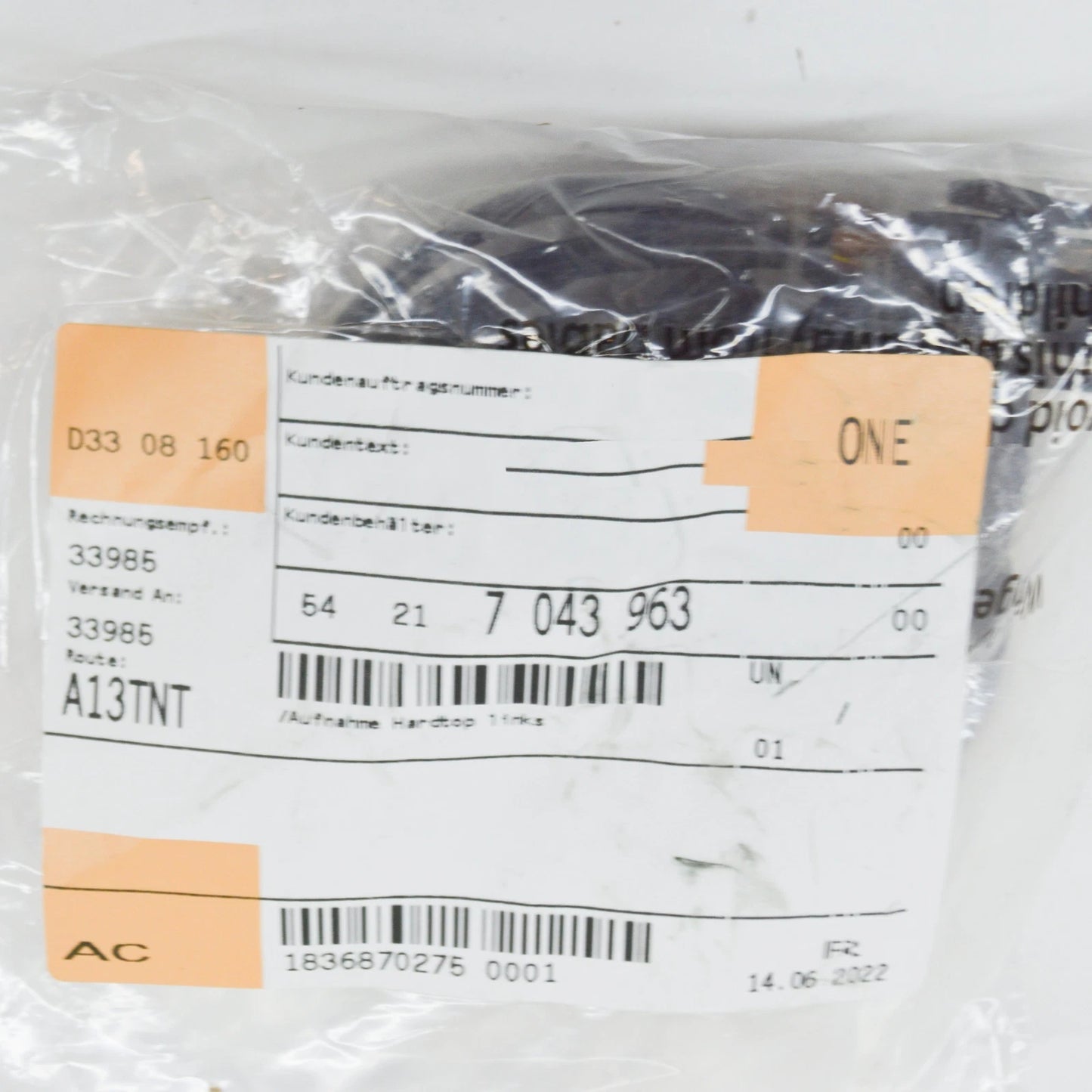 NEW BMW Z4 ROADSTER E85 LEFT HARDTOP SUPPORT 7043963 54217043963 ORIGINAL