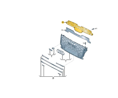 NEW AUDI Q2 GA FRONT BUMPER STRIKER PLATE 81A853037 ORIGINAL