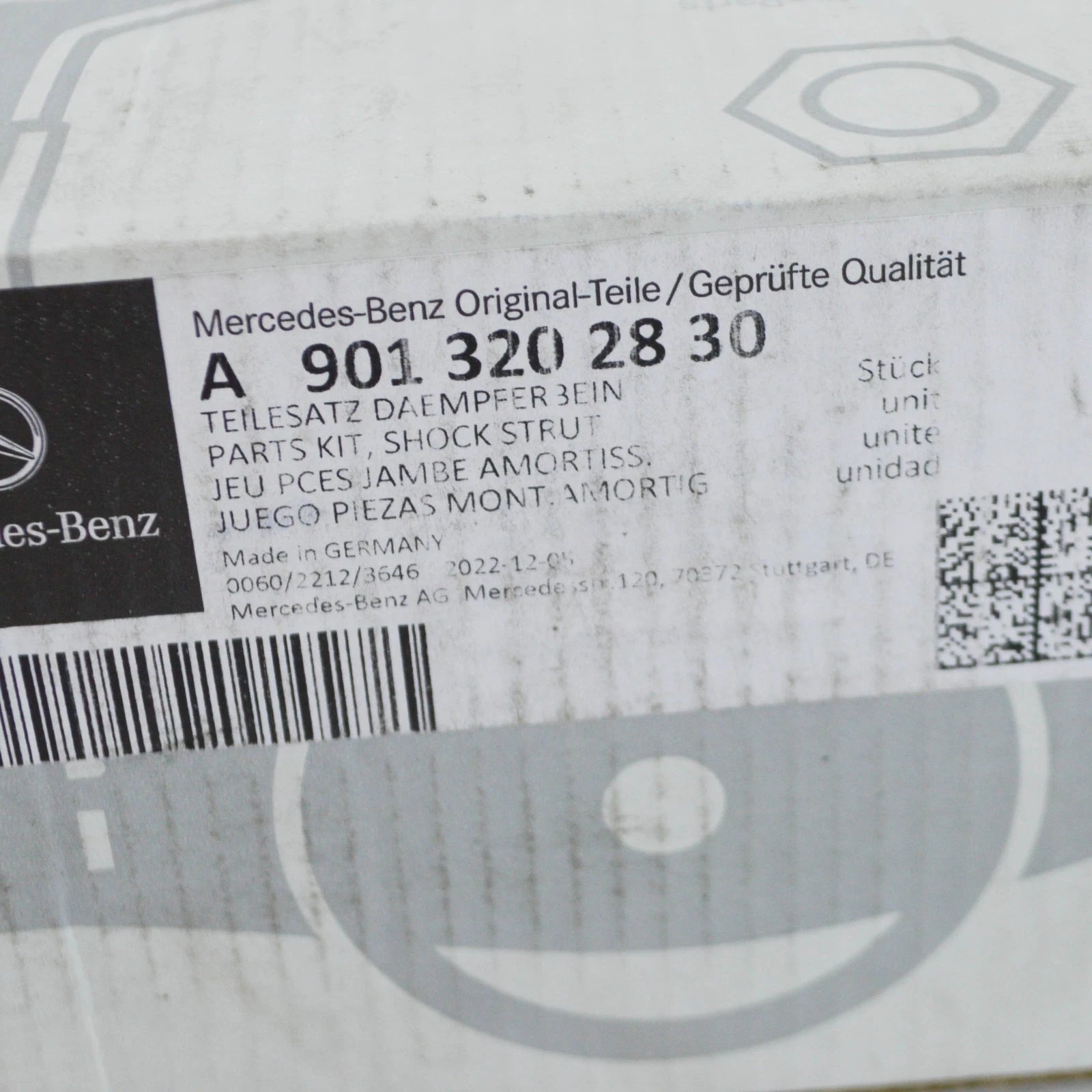 NEW MB SPRINTER W903 FRONT SHOCK STRUT MOUNT PARTS KIT A9013202830 ORIGINAL