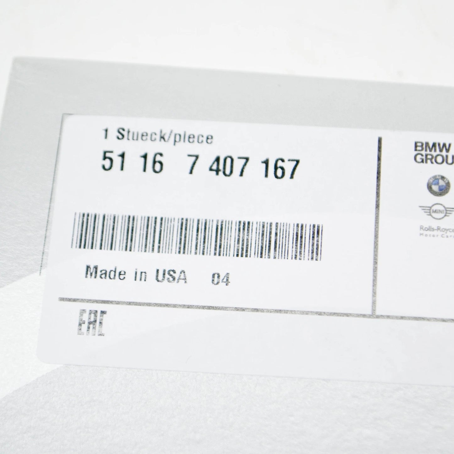 NEW BMW 5 G30 FRONT LEFT DOOR MIRROR GLASS LHD 51167407167 7407167 ORIGINAL