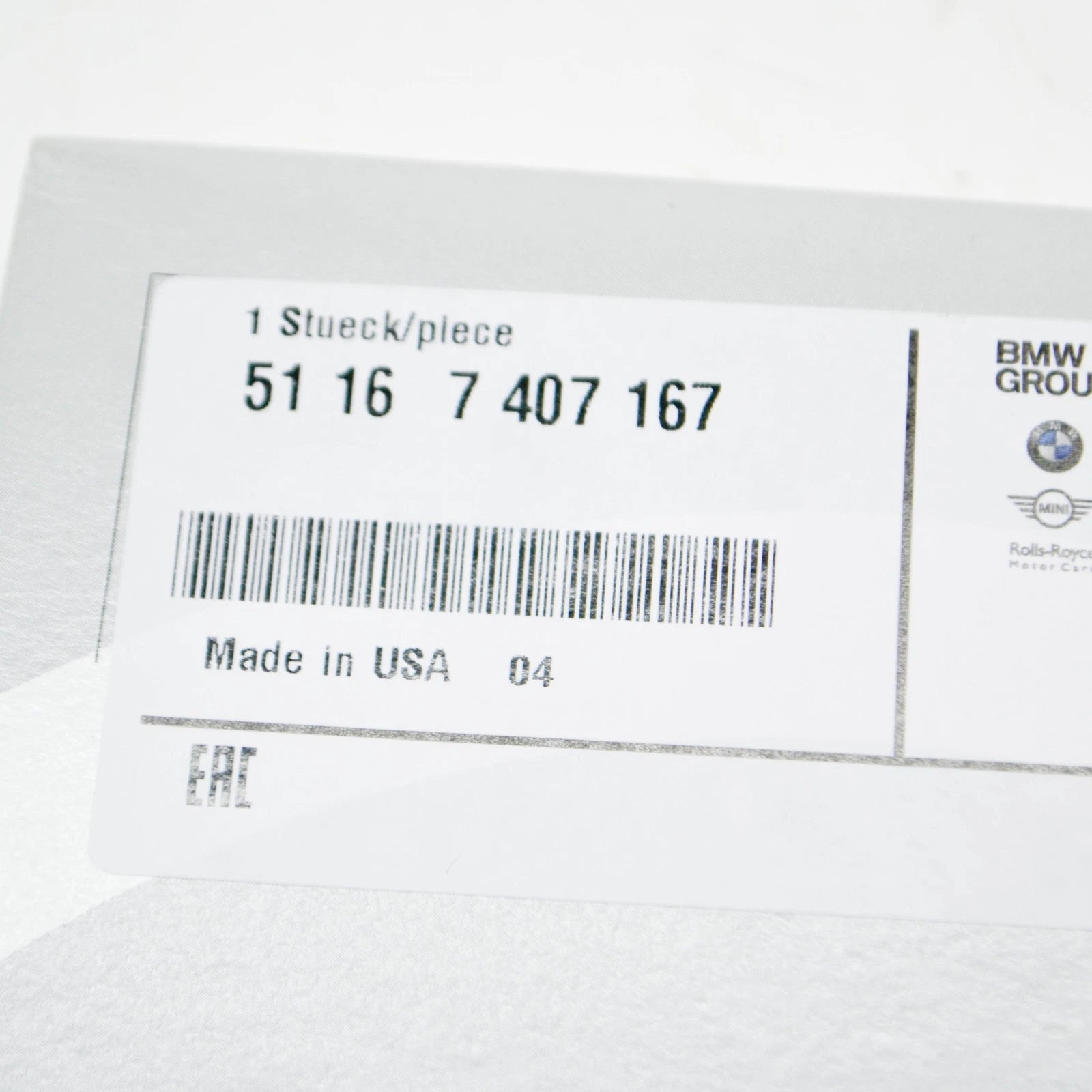 NEW BMW 5 G30 FRONT LEFT DOOR MIRROR GLASS LHD 51167407167 7407167 ORIGINAL