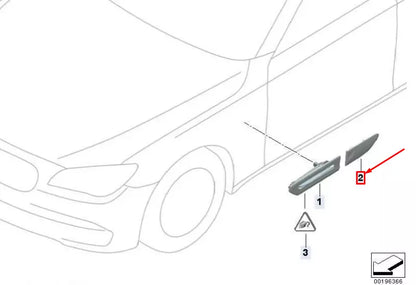 NEW BMW 7 F01 FRONT RIGHT FENDER CHROME TRIM COVER 63137182190 ORIGINAL