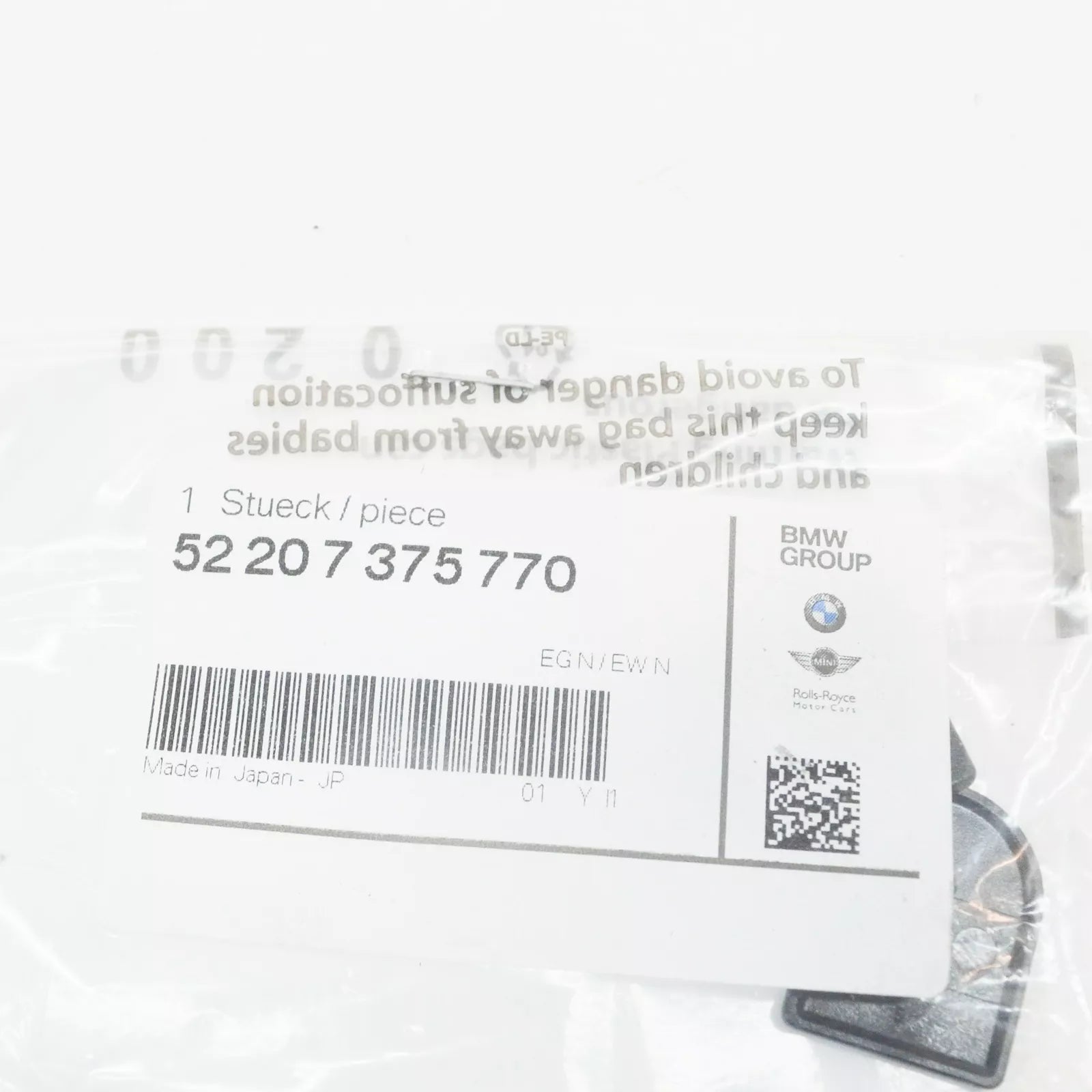 NEW BMW X5 F15 F85 M REAR SEAT ISOFIX BUTTON 2PIN 52207375770 ORIGINAL