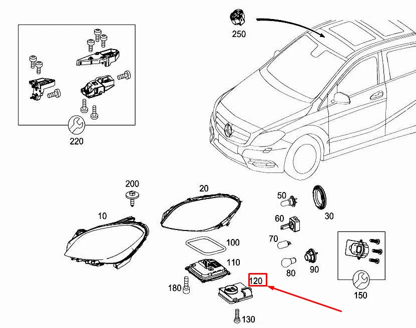 NEW MERCEDES-BENZ B W246 LIGHT RANGE ADJUSTER CONTROL UNIT A2189007307 ORIGINAL