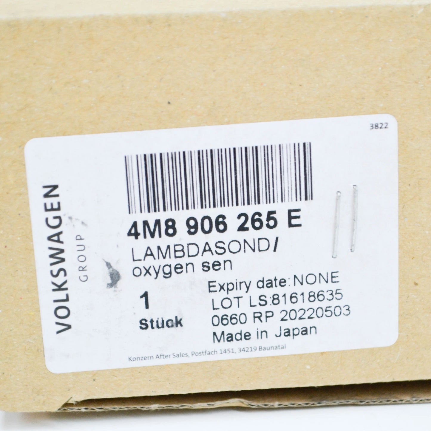 NEW AUDI Q8 4MN LAMBDA OXYGEN SENSOR 4M8906265E ORIGINAL