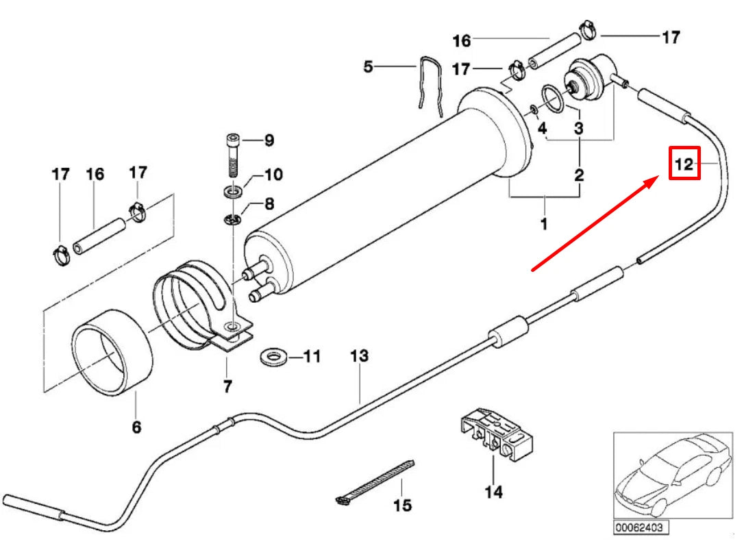 NEW BMW 7 E38 VACUUM PIPE 13321437012 1437012 ORIGINAL