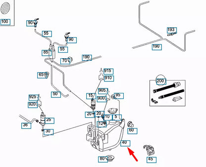 NEW MERCEDES-BENZ VITO BUS W639 WINDOW WASHER TANK A0008695220 ORIGINAL