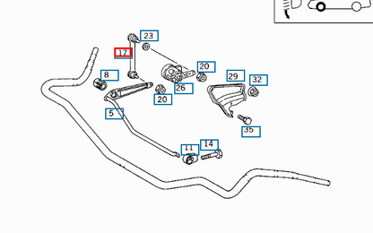 NEW MERCEDES BENZ SL R129 FRONT LINK ROD A1293200132 ORIGINAL