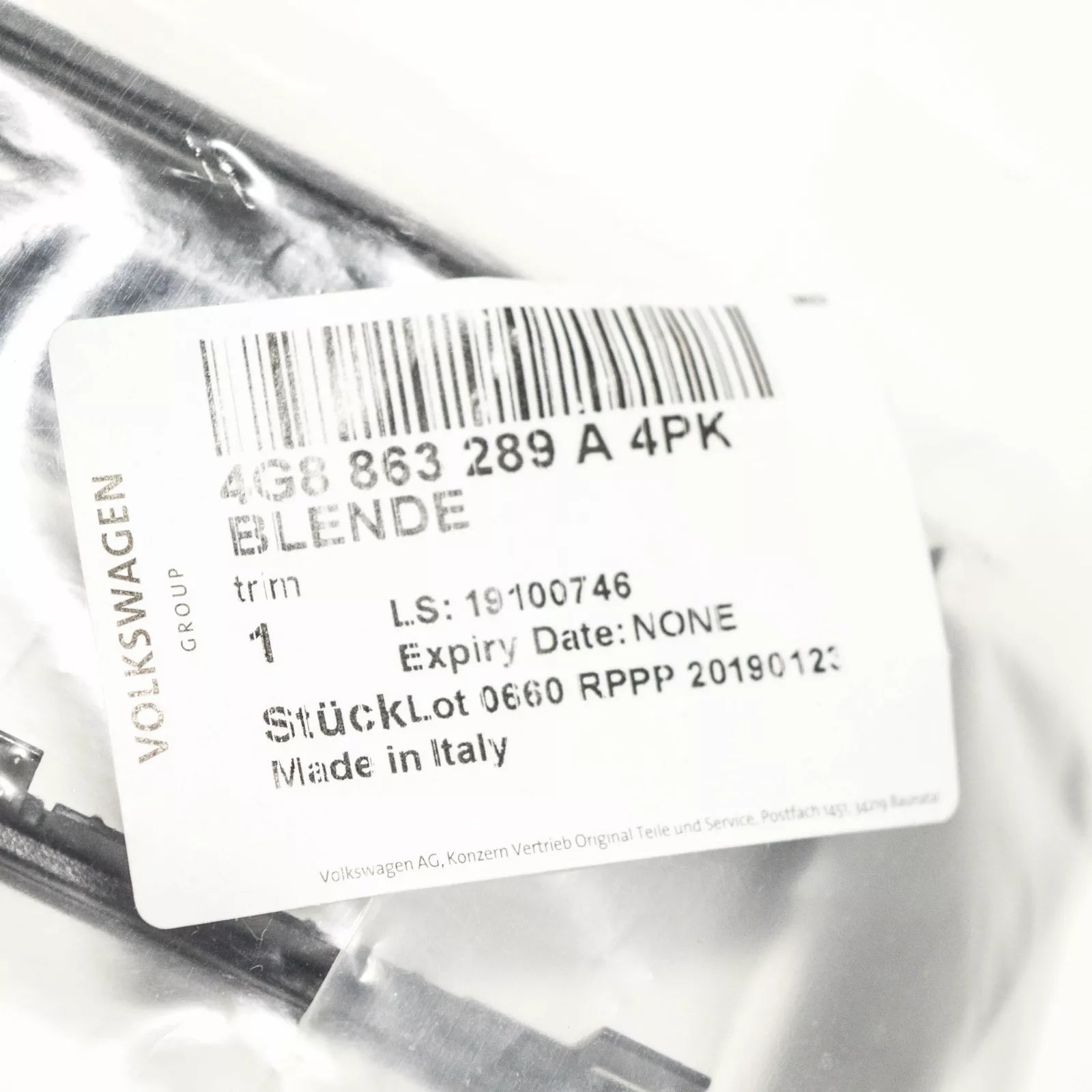 NEW AUDI A6 C7 REAR CUP HOLDER SURROUND TRIM 4G8863289A4PK