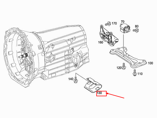 new mercedes-benz slk r172 rear engine support shield a1712420034 original